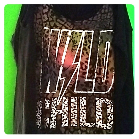 Wild child glittery cold shoulder black top size S - Picture 1 of 5